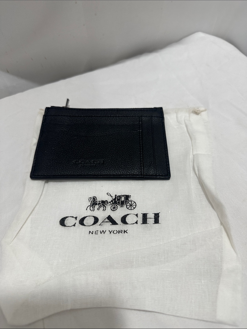 Coach black card holder wallet EUC